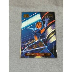 Vintage Marvel Materpieces 1994 Invisible Women Gold Signature card